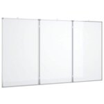 vidaXL Tableau blanc magnétique pliable 120x100x1 7 cm aluminium
