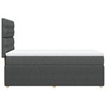 vidaXL Sommier à lattes de lit et matelas Gris foncé 90x190 cm Tissu