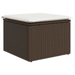 vidaXL Ensemble de salle à manger de jardin 6 pièces avec coussins en poly rattan marron