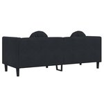 vidaXL Canapé avec coussins 3 places noir velours
