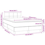 vidaXL Sommier à lattes de lit matelas et LED taupe 120x190 cm tissu