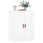vidaXL Armoire murale blanc brillant 69 5x34x90 cm