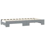 vidaXL Lit de jour avec lit gigogne gris clair 80x200 cm tissu