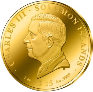 Pièce de monnaie en or 25 dollars g 31.1 (1 oz) millésime 2024 trophy