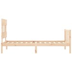 vidaXL Cadre de lit avec tête de lit 90x200 cm bois massif