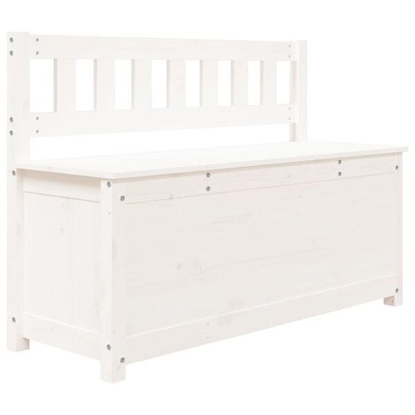 vidaXL Banc Blanc 110x41x76 5 cm Bois de pin massif