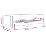 vidaXL Lit de repos noir 100x200 cm tissu