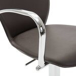 vidaXL Tabourets de bar avec accoudoir lot de 2 marron similicuir