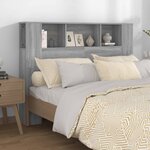 vidaXL Armoire de tête de lit Sonoma gris 140x18 5x104 5 cm