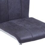 vidaXL Ensemble de salle à manger 7 Pièces Similicuir daim Gris