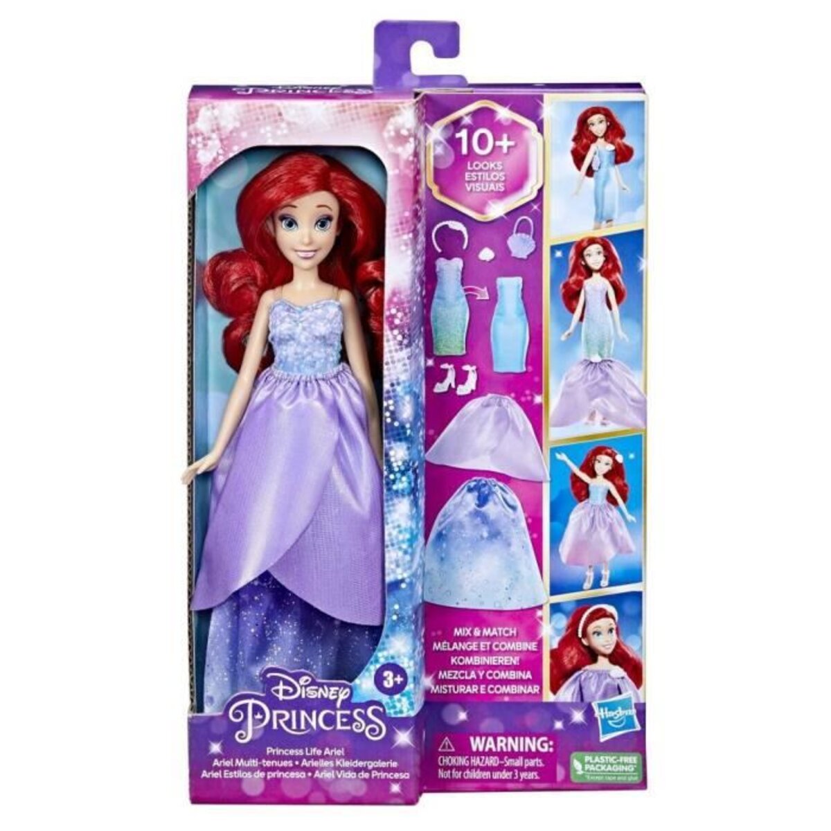 Disney princesses - life - poupée mannequin ariel - 10 combinaisons de  tenues jouet pour enfants des 3 ans - La Poste