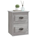 vidaXL Tables de chevet murales 2 Pièces sonoma gris 41 5x36x53 cm