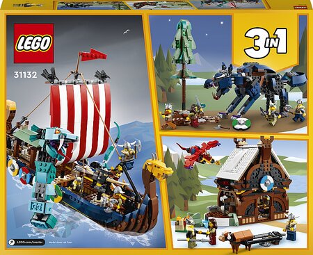 Lego 31132 Creator 3-en-1 Le Bateau Viking et Le Serpent de
