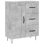 vidaXL Buffet haut Gris béton 69 5x34x180 cm Bois d'ingénierie