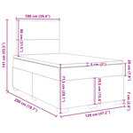 vidaXL Sommier à lattes de lit avec matelas Gris clair 120x200cm Tissu
