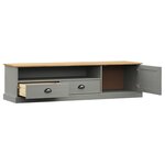 vidaXL Meuble TV VIGO gris 156x40x40 cm bois massif de pin