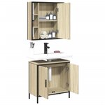 vidaXL Ensemble de meubles de salle de bain 2 Pièces chêne sonoma