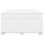 vidaXL Sommier à lattes de lit avec matelas Blanc 140x200cm Similicuir