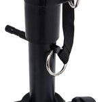 vidaXL Ensemble de support de clavier et de tabouret Noir