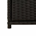 vidaXL Armoire de rangement de jardin noir 105x55x113cm résine tressée