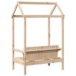 vidaXL Banc avec toit 117 5x70x176 5 cm bois de pin massif