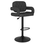 vidaXL Tabourets de bar lot de 2 gris foncé tissu