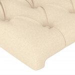 vidaXL Tête de lit à LED Crème 163x16x78/88 cm Tissu