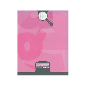 Calligraphe - cahier 17x22cm - 32 pages - grands carreaux séyès - rose