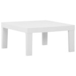 Salon de jardin meuble d'extérieur ensemble de mobilier 4 pièces avec coussins plastique blanc 02_0016171