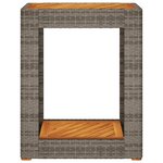 vidaXL Table d'appoint de jardin dessus en bois gris 60x40x75 cm