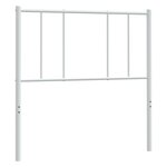 vidaXL Tête de lit métal blanc 100 cm