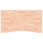 vidaXL Dessus de bureau 110x(55-60)x4 cm bois massif de hêtre