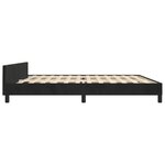 vidaXL Cadre de lit avec tête de lit Noir 200x200 cm Velours