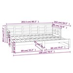 vidaXL Lit coulissant Blanc Bois de pin solide 2x(80x200) cm