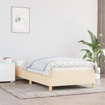 vidaXL Cadre de lit Crème 90 x 200 cm Tissu