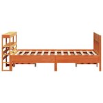 vidaXL Cadre de lit sans matelas cire marron 140x190cm bois pin massif