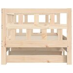 vidaXL Lit de jour avec lit gigogne 80x200 cm bois de pin massif
