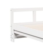 vidaXL Lit de jour et lit gigogne et matelas 80x200 cm bois pin massif