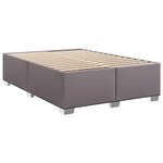 vidaXL Cadre de lit Gris 140x190 cm Similicuir