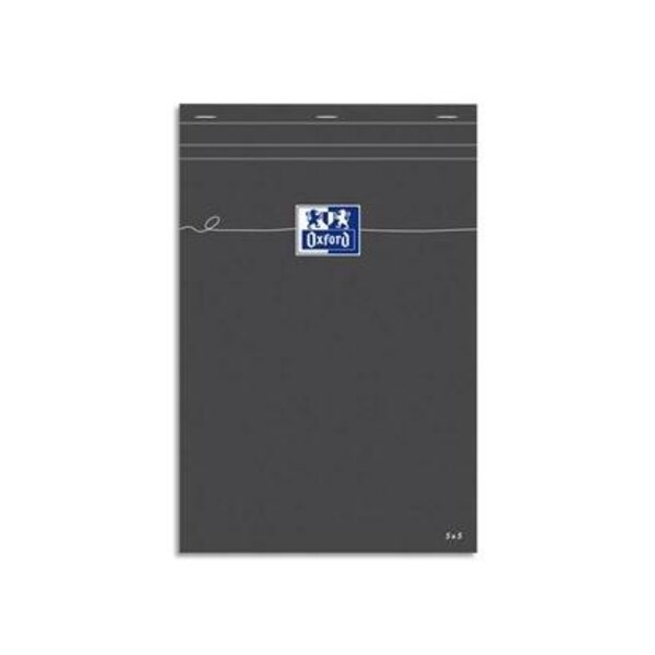 bloc-notes, A4, quadrillé, 80 feuilles, gris OXFORD
