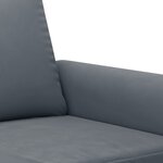 vidaXL Canapé à 3 places Gris foncé 180 cm Velours