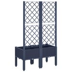 vidaXL Jardinière avec treillis bleu gris 80x40x142 cm PP