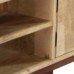 vidaXL Table console 115x30x76 cm Bois de manguier massif brut
