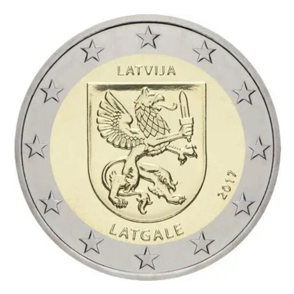 2 euros commémorative Lettonie 2017 - Armoirie de Latgale.