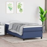 vidaXL Cadre de lit Bleu 90x190 cm Tissu