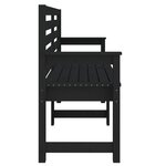 vidaXL Banc de jardin noir 159 5x48x91 5 cm bois massif de pin