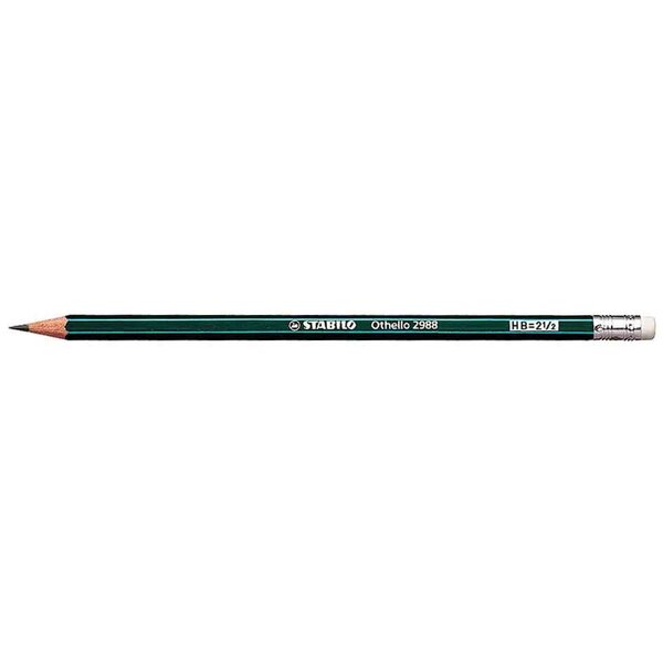 Crayon papier Graphite Othello Héxagonal HB Bout Gomme x 12 STABILO