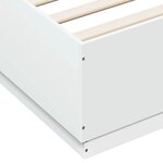 vidaXL Cadre de lit avec lumières LED blanc 180x200 cm bois ingénierie