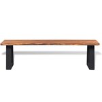 vidaXL Banc en bois d'acacia massif 160 cm