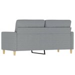 vidaXL Canapé à 2 places Gris clair 140 cm Tissu